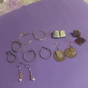 6/$10 7 Pc. Set Elegant  Mixed Metal Earring Set (5)